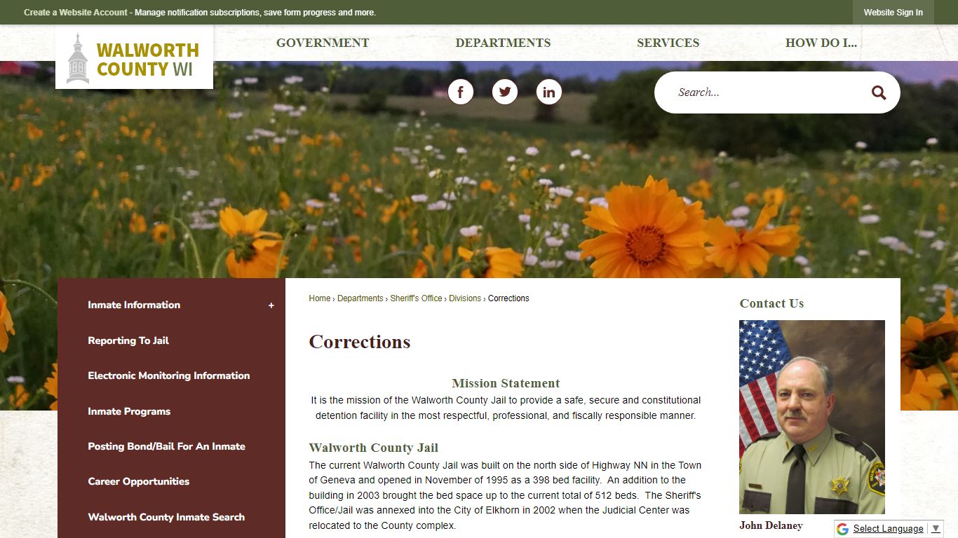 Corrections | Walworth County, WI